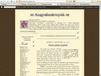 A small screenshot of the old blog. Serif text on a background that resembles old paper. Mostly text in three columns, with an image of my family's coat of arms in the top left below the main title.