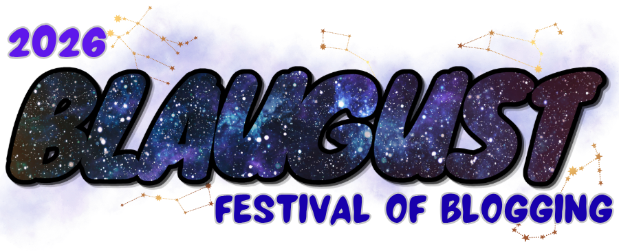 Blue starry text banner saying: 2026 Blaugust - Festival of blogging
