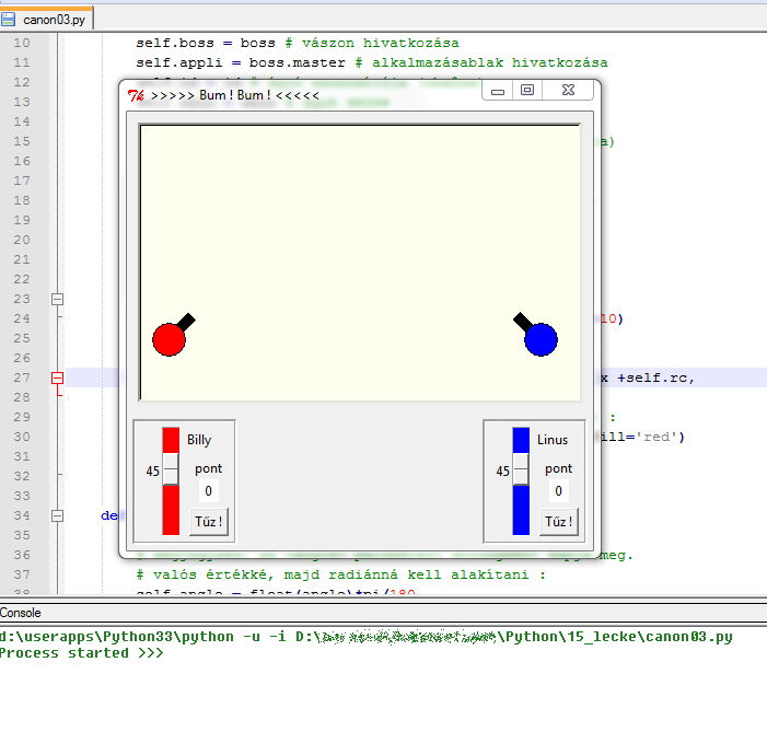 Screenshot of the game cannon battle.